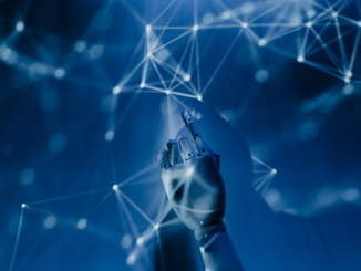 robotická ruka ilustrace