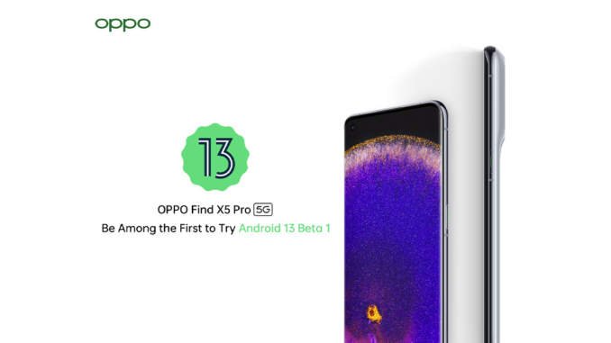 aktualizace Android 13 OPPO Find X5