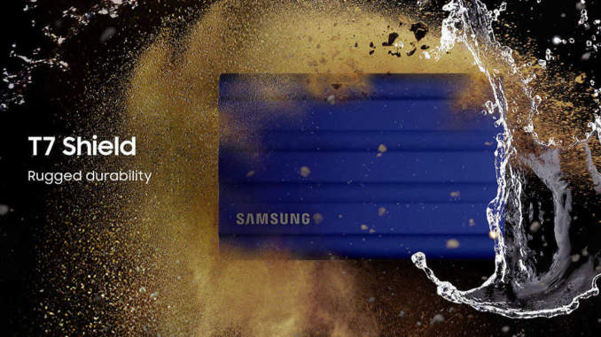 odolný přenosný SSD disk Samsung T7 Shield