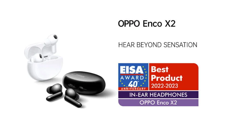 sluchátka OPPO Enco X2 EISA AWARD