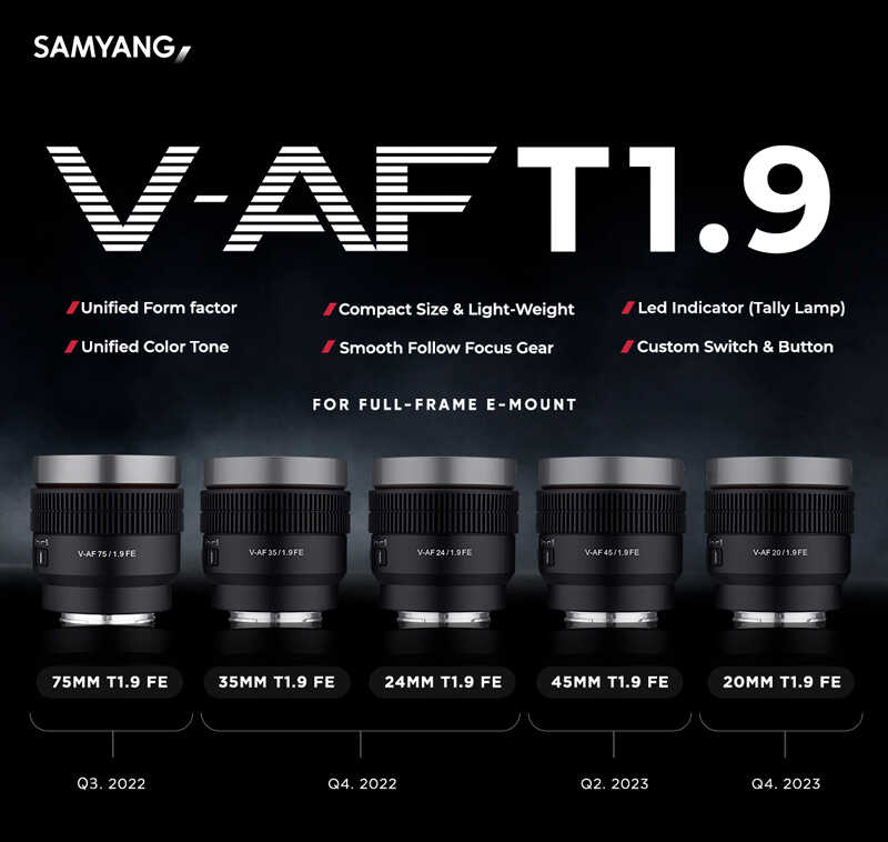 filmové objektivy Samyang V-AF