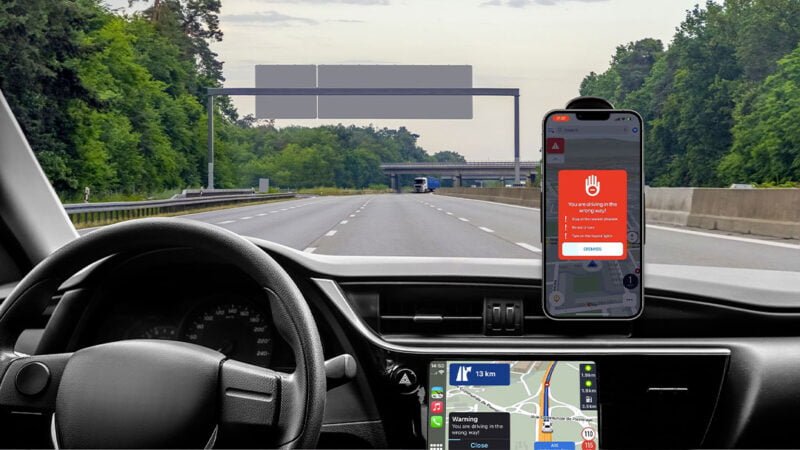 Sygic GPS navigace varování jízda v protisměru