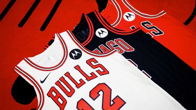 partnerství Motorola a Chicago Bulls, basketbal, sport, dres