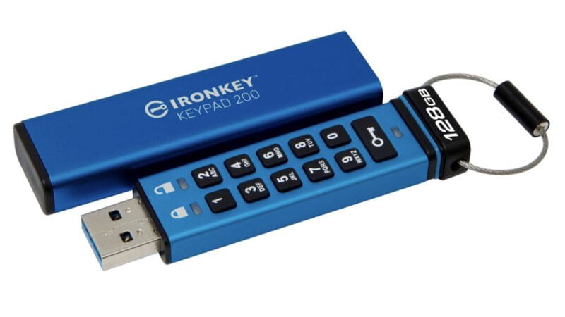 zabezpečený usb disk s klávesnicí Kingston IronKey Keypad 200