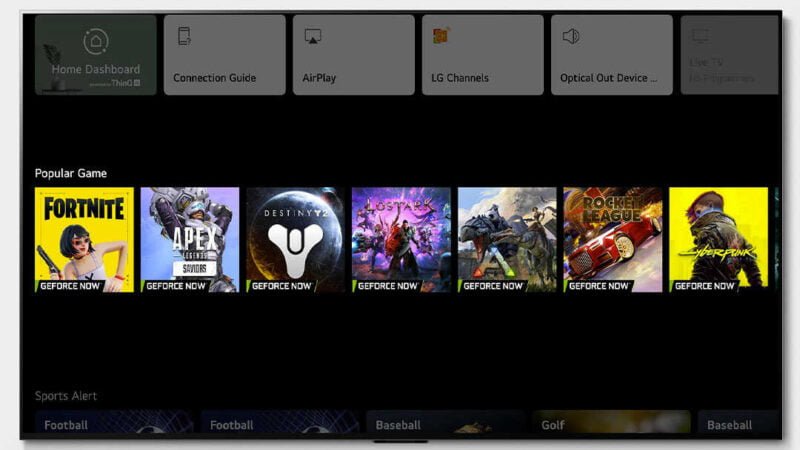 cloudové a herní služby LG TV Blacknut a Utomik Cloud