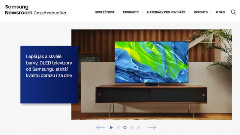 zpravodajský portál Samsung