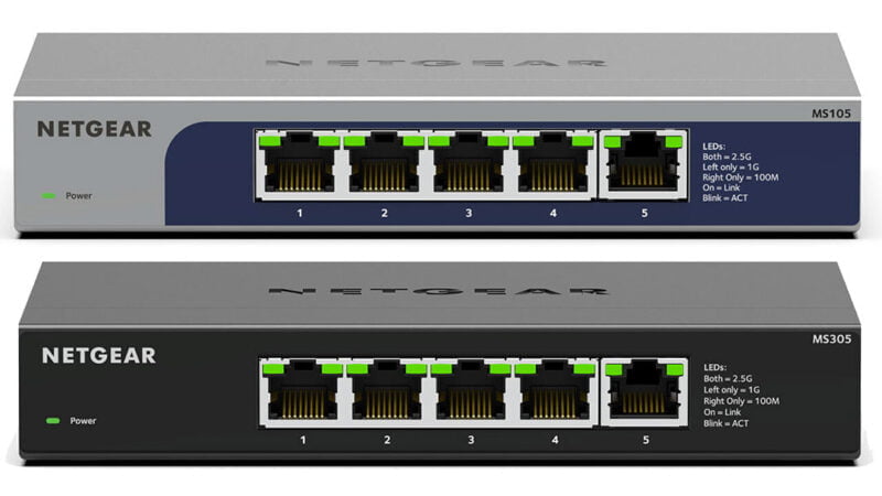 přepínače NETGEAR MS105 a MS305 cena