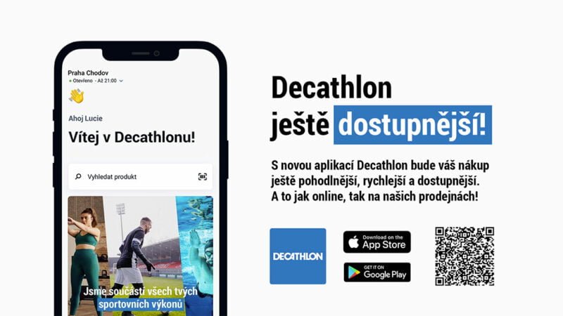 nová aplikace Decathlon pro Android a iOS download stažení