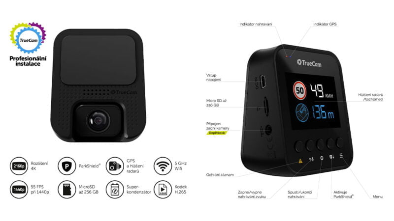 autokamera TrueCam H25 GPS 4K cena