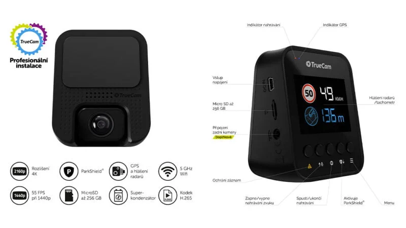 autokamera TrueCam H25 GPS 4K cena