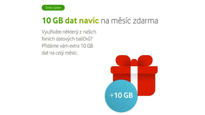 Vodafone Vánoce 10 GB dat
