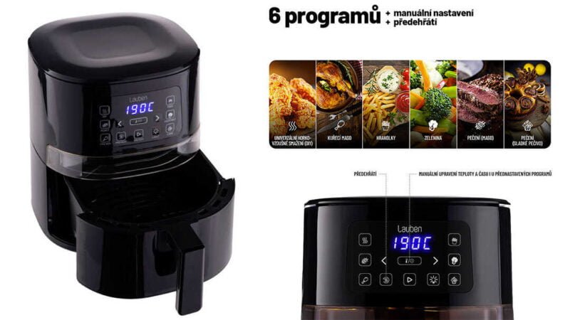 Horkovzdušná fritéza Lauben Hot Air Fryer 4000BC cena