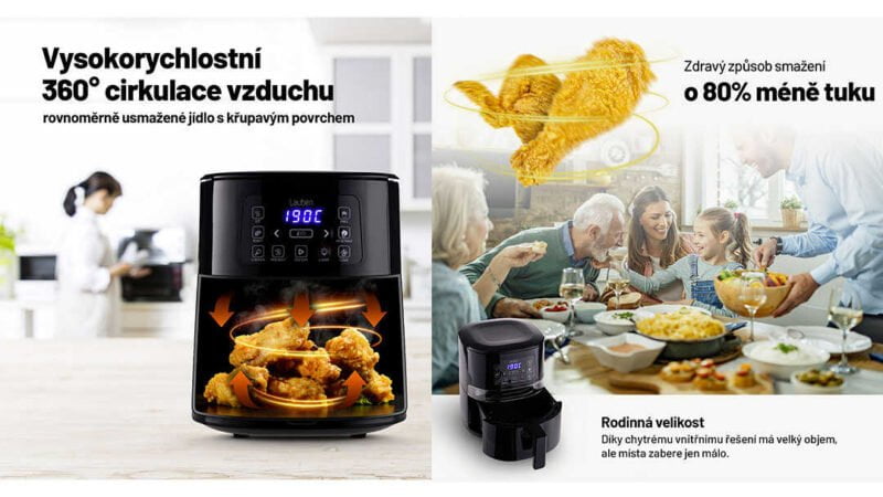 Horkovzdušná fritéza Lauben Hot Air Fryer 4000BC cena