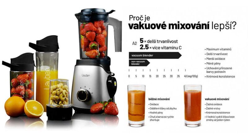 Vakuový mixér Lauben VacuFit Blender cena