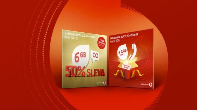 Vánoční nabídka Vodafone limitovaná edice Zlatá karta Vaše karta