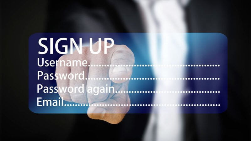 Registrace účtu ilustrace Pexels