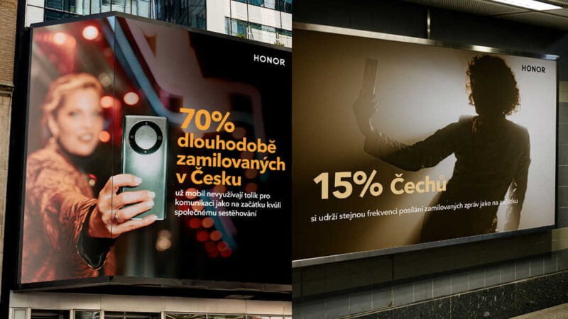 HONOR Valentýnský průzkum mobil rande vztahy