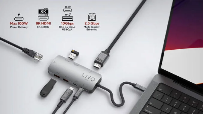 USB-C hub LINQ 8in1 Pro Studio cena