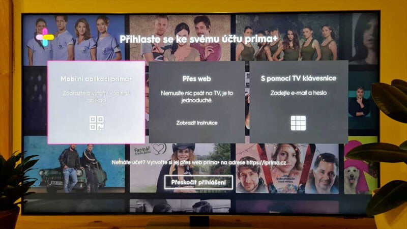 Samsung Prima+ chytré televize Samsung TV aplikace