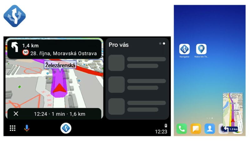 MapFactor Navigator 7.3 CoolWalk Android Auto download stažení