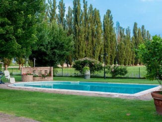 Zahradní bazén čištění vody čerpadlo ilustrace Pixabay