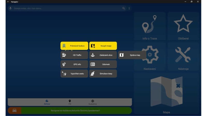 navigace GPS MapFactor Navigator Android Windows 11