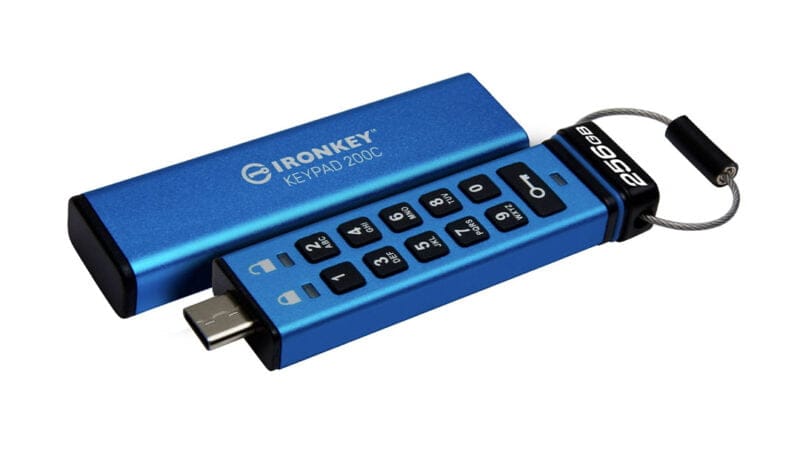 šifrovaný USB C disk Kingston IronKey Keypad 200C cena