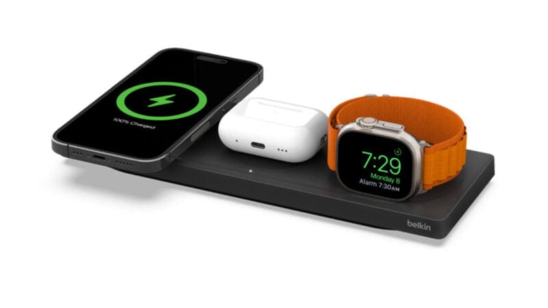 Bezdrátová nabíjecí podložka BoostCharge Pro 3 v 1 MagSafe 15 W cena