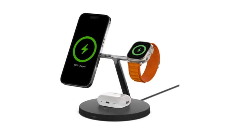 Bezdrátová nabíječka BoostCharge Pro 3 v 1 Official MagSafe 15 W ceba