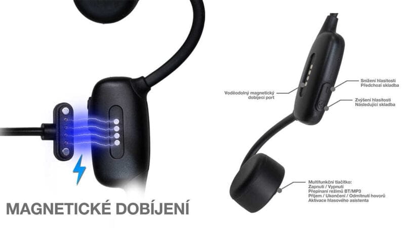 Sluchátka EVOLVEO BoneSwim Pro MP3 specifikace cena