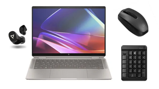 HP CES 2024 monitor Series 5, notebook Spectre x360 klávesnice 960 430 myš 690 specifikace cena