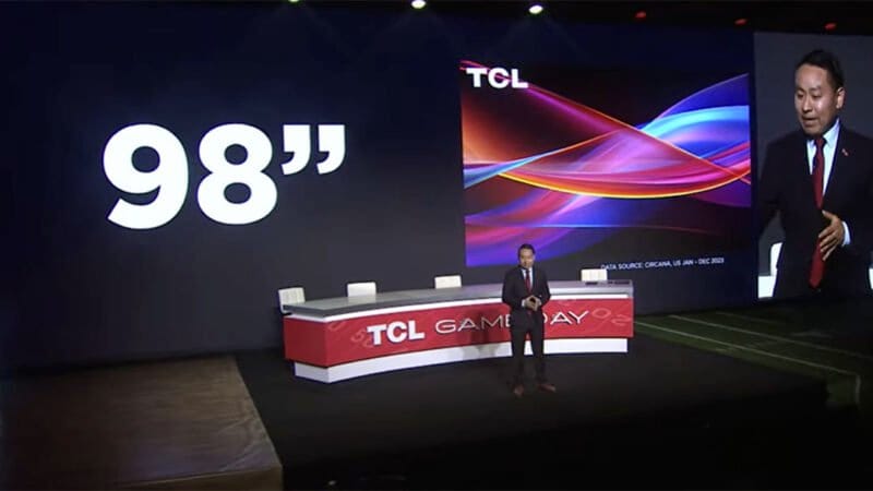 televizor TCL Mini LED TV 115 palců inch CES 2024 inovace