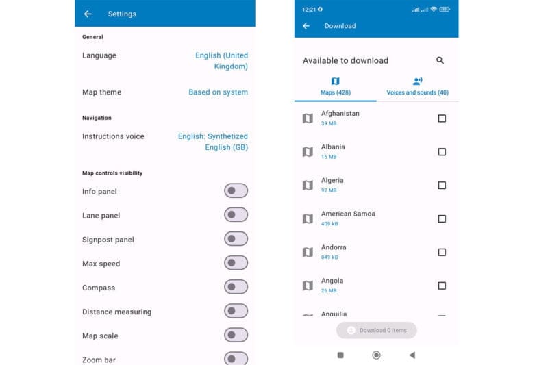 Navigator Lite MapFactor pro Android stažení download aplikace