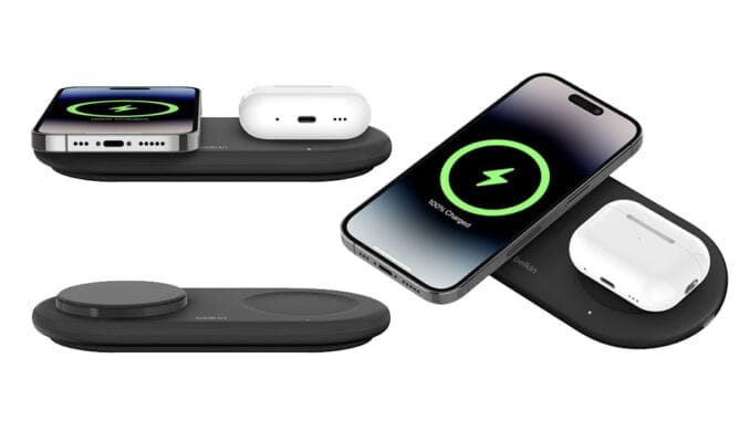 Belkin-BoostCharge-Pro-2in1-001 Belkin BoostCharge Pro 2 in 1 specifikace cena nabíjení bezdrátové podložka iPhone AirPods Qi2