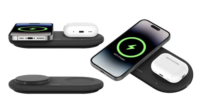 Belkin-BoostCharge-Pro-2in1-001 Belkin BoostCharge Pro 2 in 1 specifikace cena nabíjení bezdrátové podložka iPhone AirPods Qi2