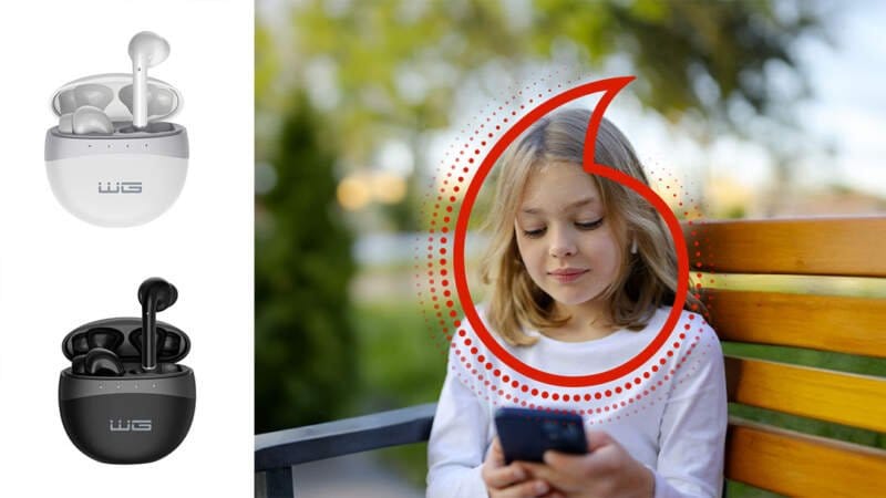 Vodafone Dětský tarif sluchátka volání sms data