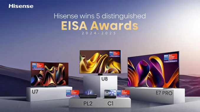 Hisense, televize projektor ocenění EISA 2024 2025