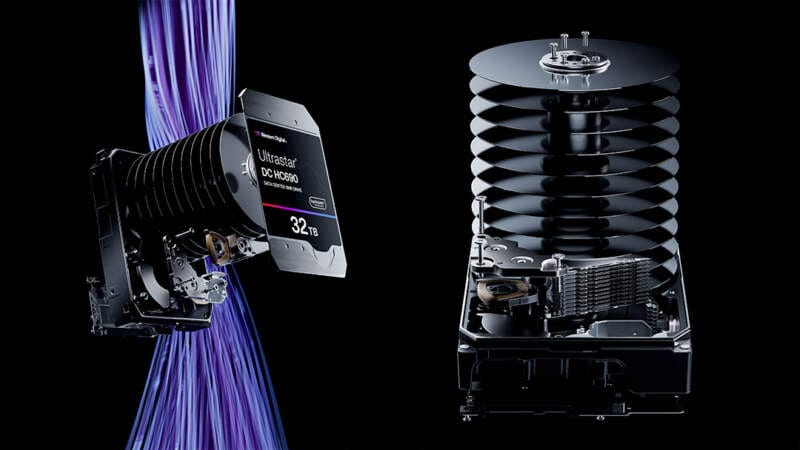 Western Digital, HDD, pevný disk, rychlost, úložiště, kapacita, 32 TB, 28 TB, Ultrastar, HC590, HC690, 28 TB, 32 TB, 11 ploten